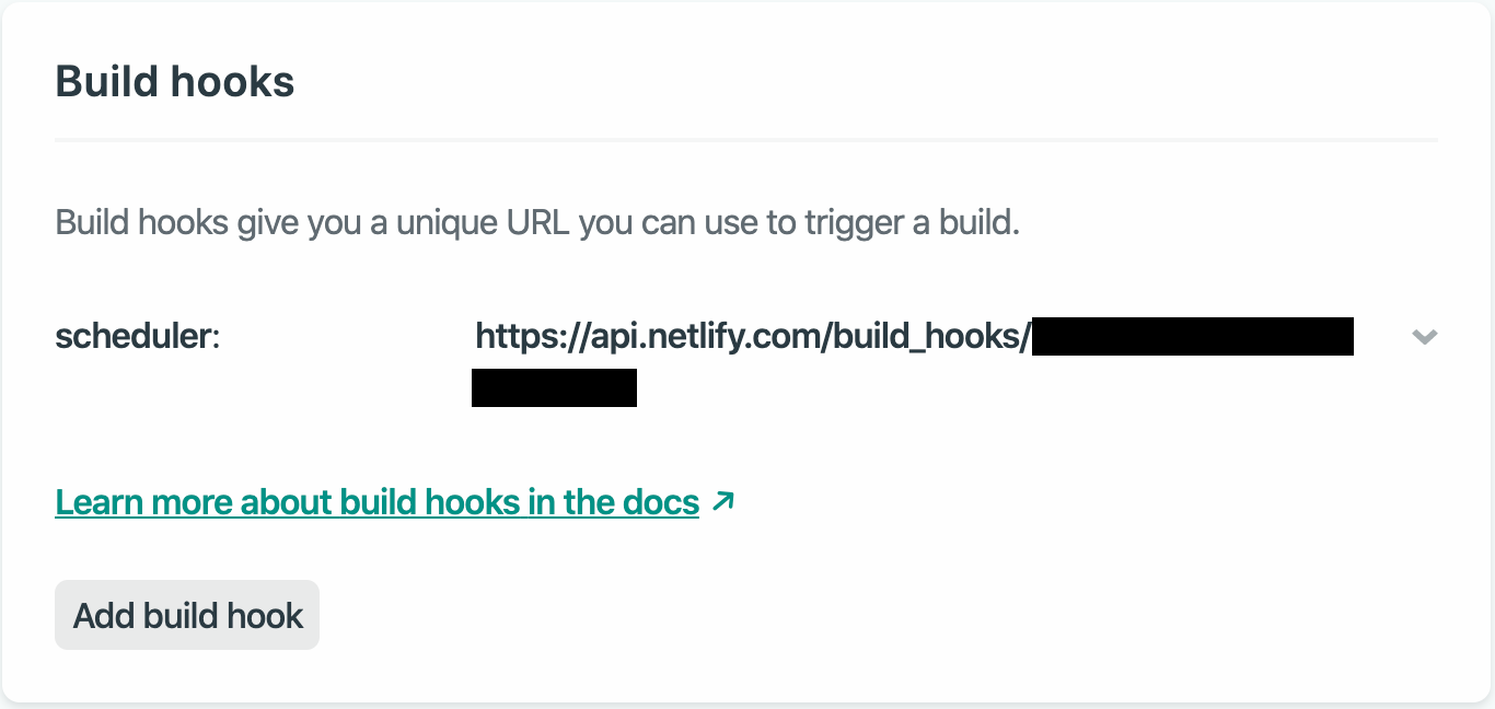 Build Hooks URL