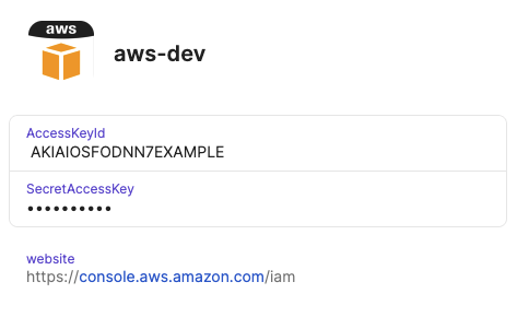 1password item